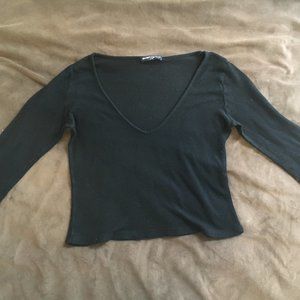 Brandy Melville Black Long Sleeve V Neck